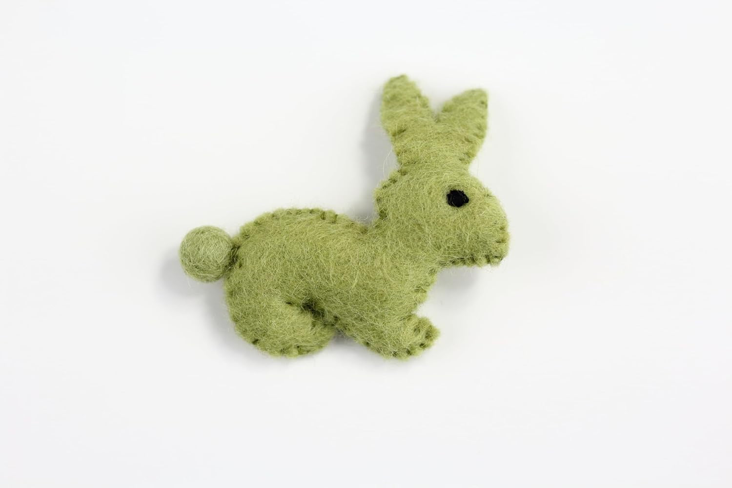 Wool  Decor for Spring Handcrafted in Nepal Made from 100% Sheep Wool from New Zealand (Green Bunny Pk/4)