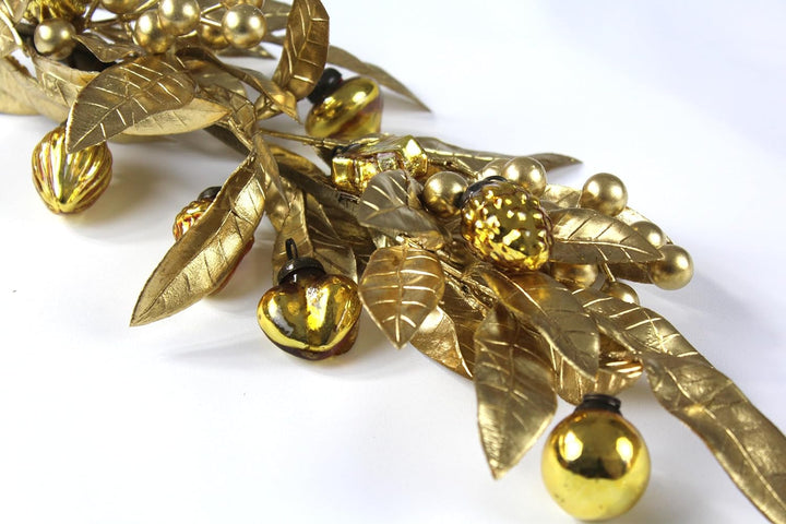 Mini Mercury Glass Ornaments - Sets of 12 Ornaments - Size 1.5 Inches (Gold Mix Shape)