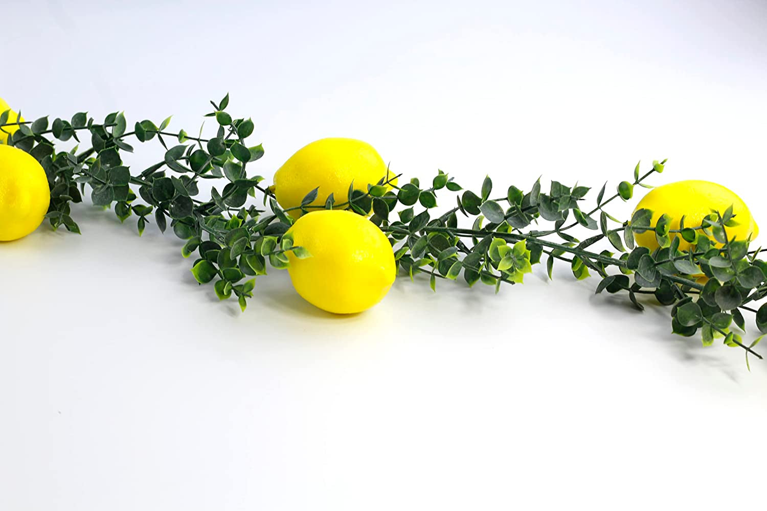 Life Size Artificial Lemon for Table Top, Kitchen Decorations. Bowl Filler and for Seasonal Decor. Size. 3'' Long X 2'' Wide (Set of 8)