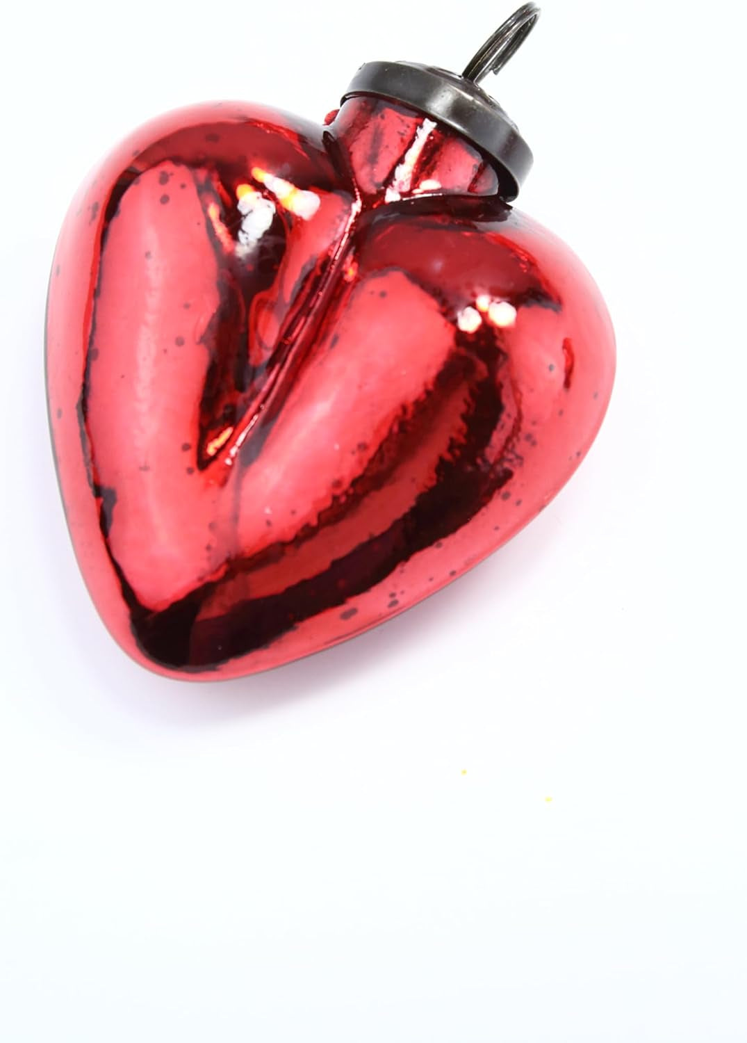 Mercury Glass Ornaments - Size 3 Inches - in a Set of 12 Ornaments. Handcrafted (3In Red Heart Set of 4)