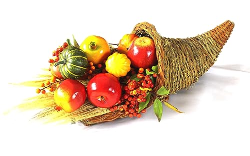 19in cornucopia basket for thanksgiving decor.