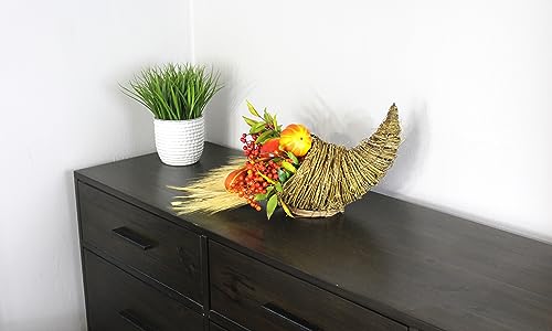 19in cornucopia basket for thanksgiving decor.