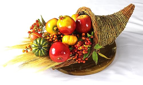 19in cornucopia basket for thanksgiving decor.