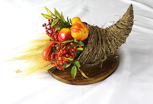 19in cornucopia basket for thanksgiving decor.