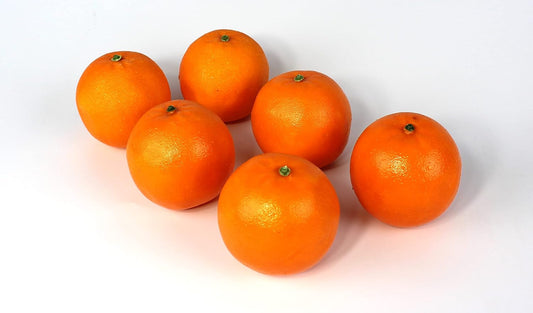 Life Size Artificial Oranges for Table Top, Kitchen Decorations. Bowl Filler and for Seasonal Decor. Size. 3'' Long X 2'' Wide (Oranges)