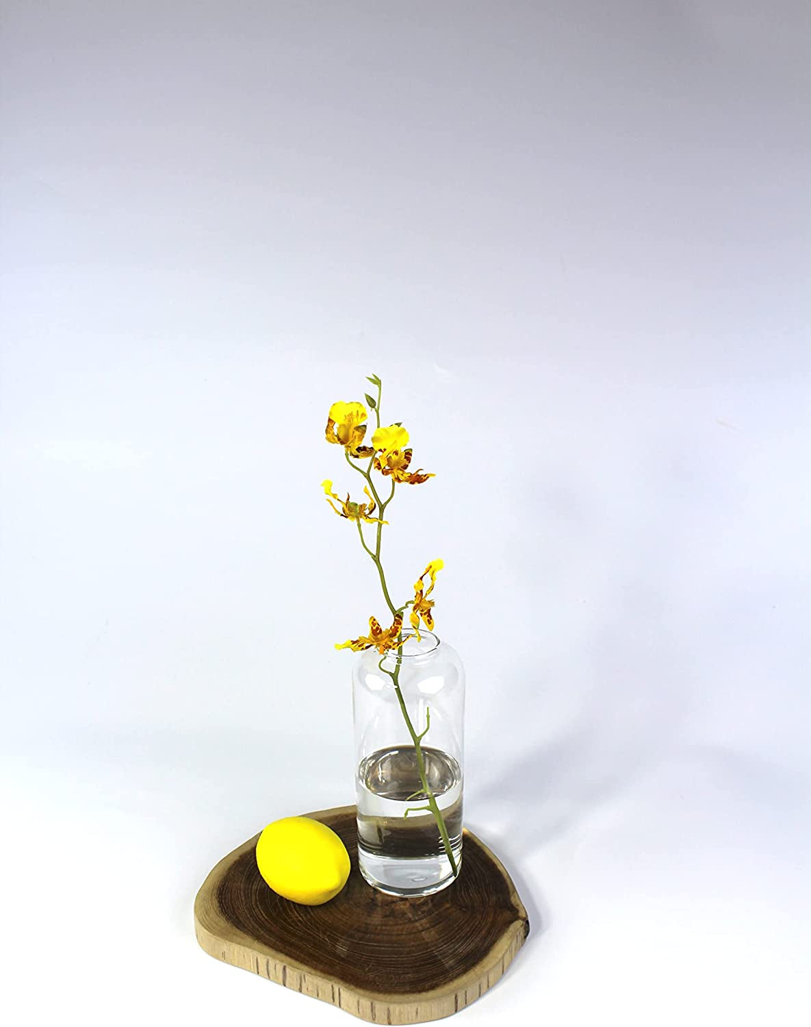 Blown Glass Bud Vases Set of 2 - Size. 6.7'' Tall X 2.8'' Wide. Mouth of the Vase Opening Is 1.6'' Wide