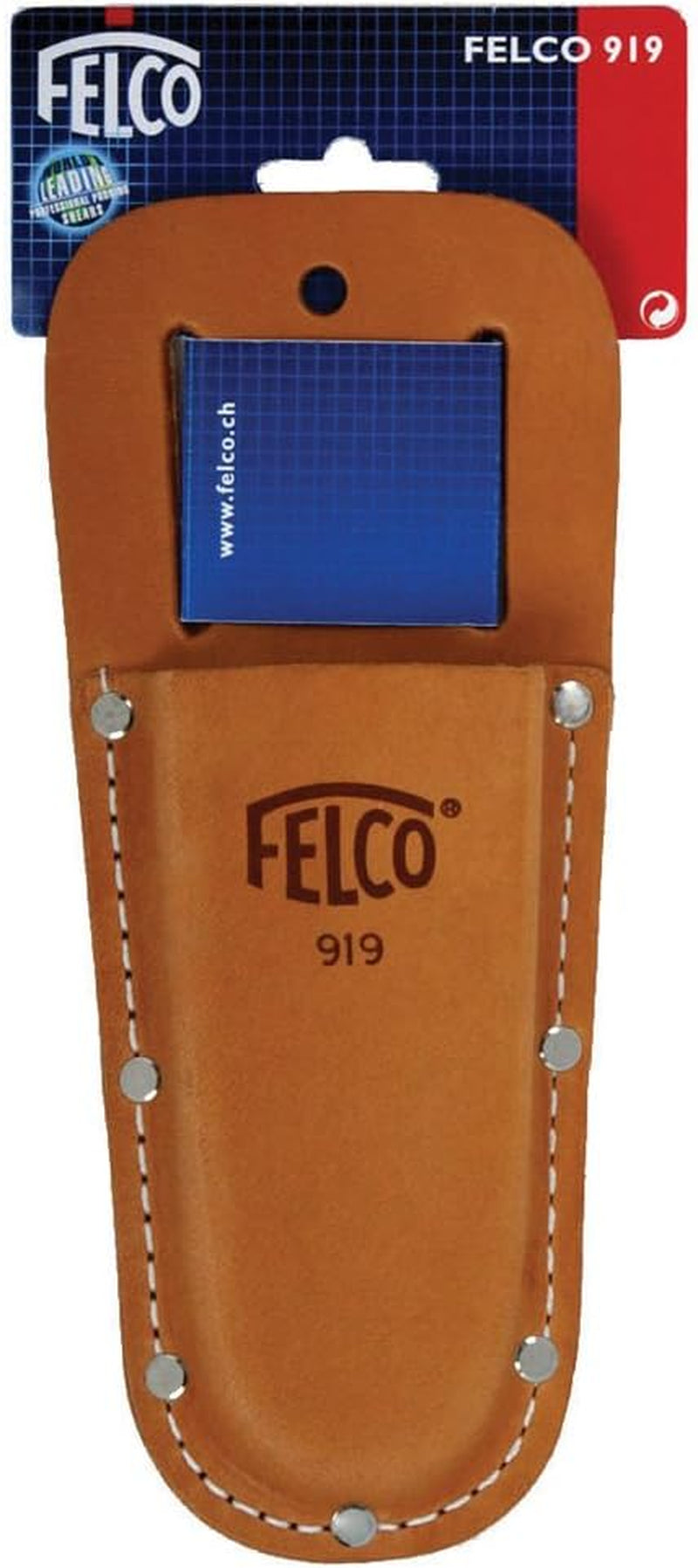 Leather Holster (F 919) - Belt Mountable Tool Pouch for Pruning Shears or Construction / Utility Tools