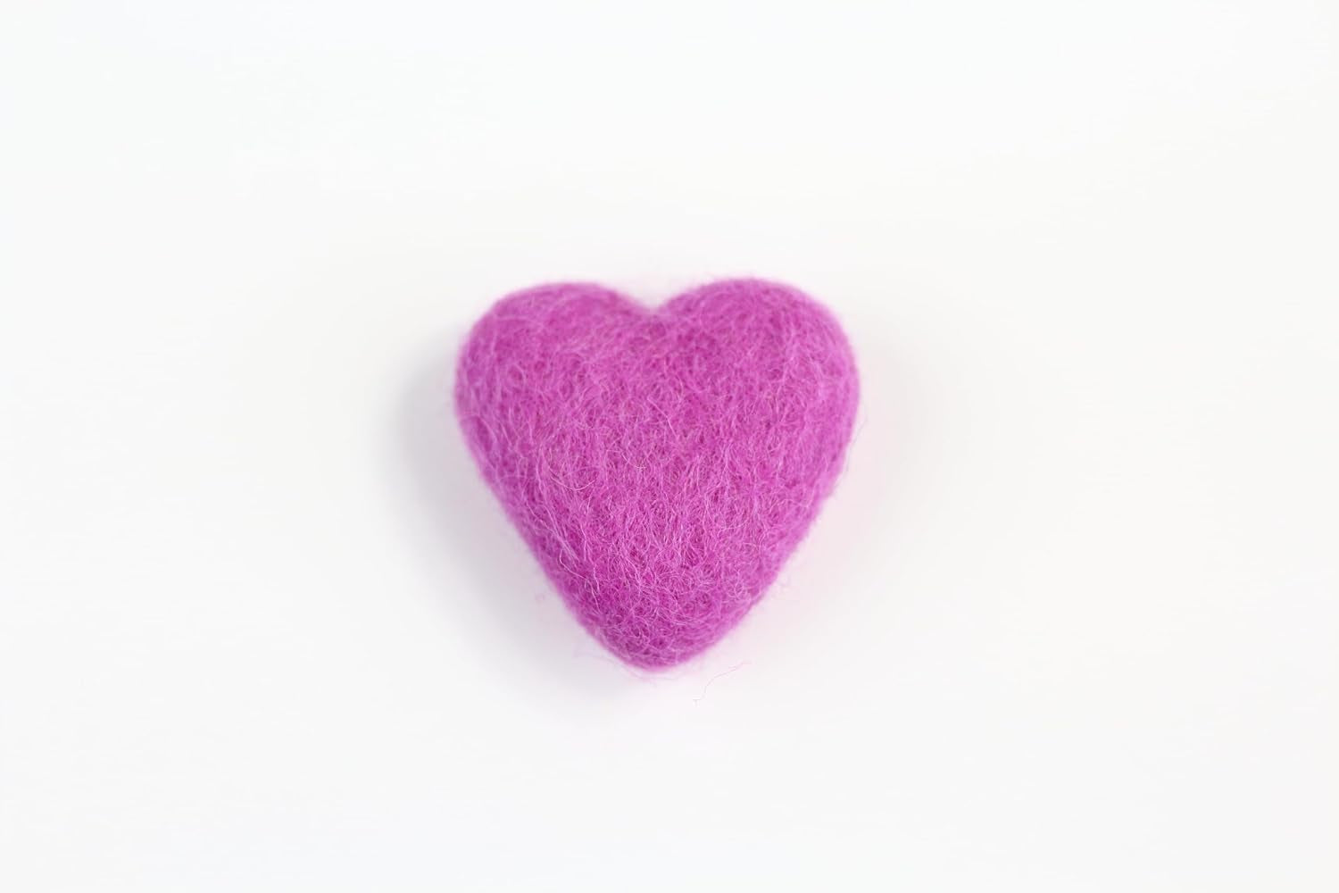 Wool Felt Heart Hand Crafted in Nepal - Made from 100% Sheep Wool from New Zealand (Pink Heart Pk/6)