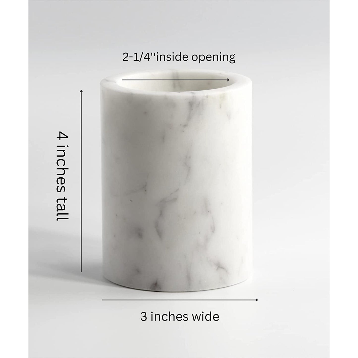 Marble cylinder vase 3'' diameter x 4'' high