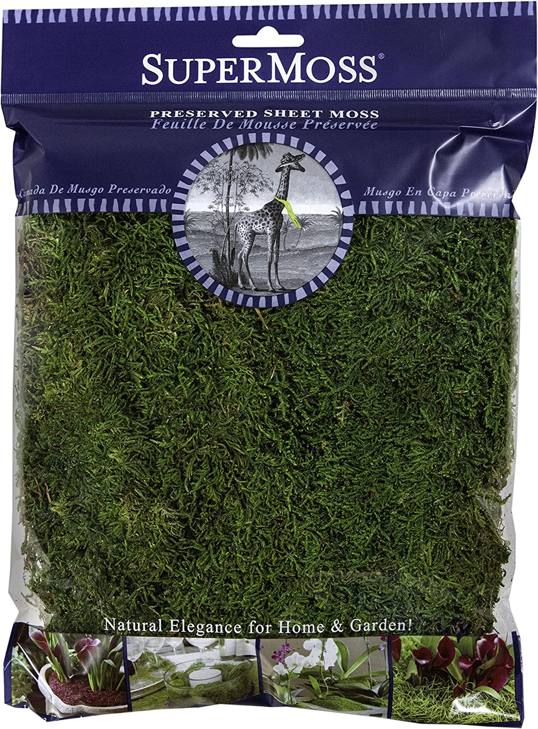 Copy of Preserved sheet moss in fresh green color. 8 oz bag